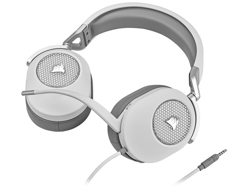 Corsair Headset HS65 Surround Weiss Gaming Headset mit Surround Sound