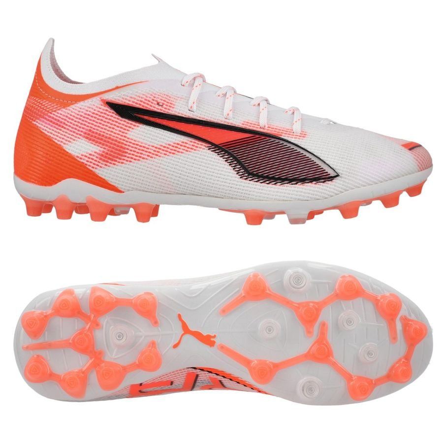 PUMA Ultra 5 Ultimate MG Unlimited - Blanc/Noir/Glowing Red