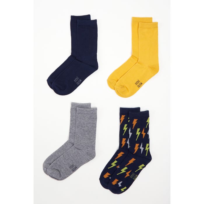 sOxi-Kids 4-pack sokken bliksemschichten - sOxi