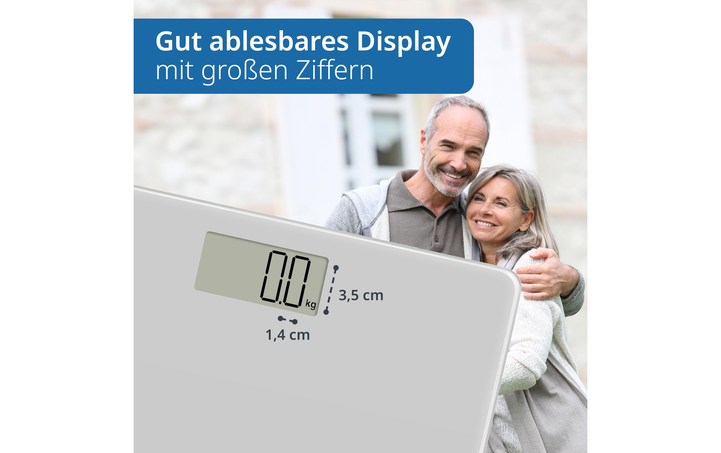 Personenwaage Amina SilberDigitale Körperwaage in modernem Design