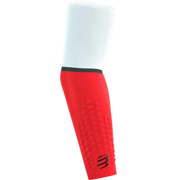 Manchon de compression COMPRESSPORT ARMFORCE ULTRALIGHT WHITE/FLUO RED