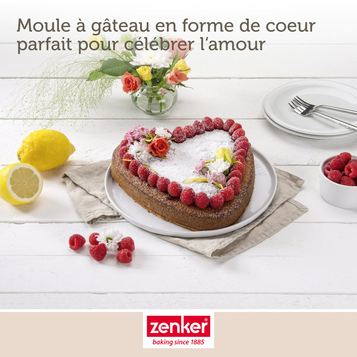Moule à gâteau coeur avec charnière 27 x 25 cm Special Creative Zenker