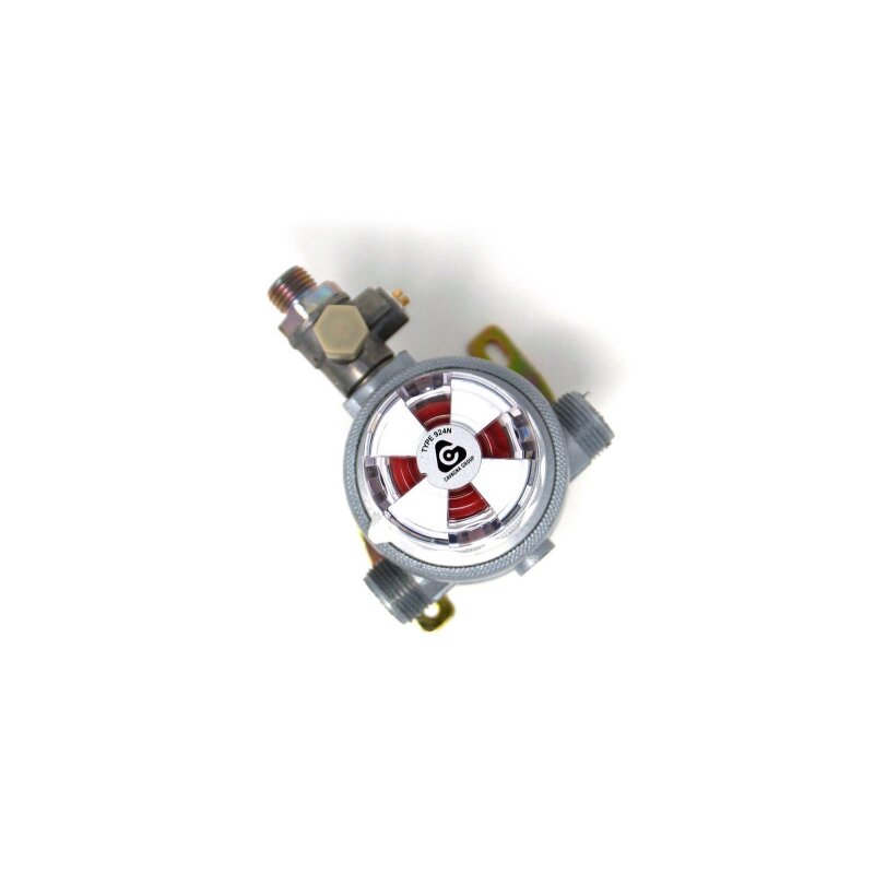 Cavagna 2 Flaschen Gasdruckregler Multimatik 30 mbar 1,5 kg/h mit Prüfventil  G.13 -> Rohrverschraubung 8mm  10mm