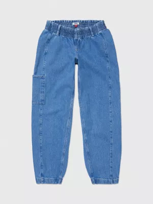 Calça Jogger de Cintura Alta com Ajuste Adaptável para Mães