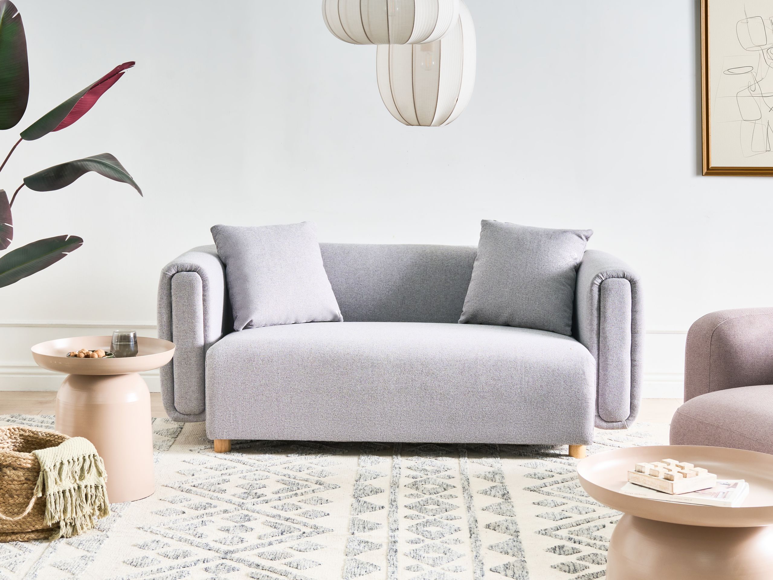 Beliani - LILLEROD - Tweezitbank - Grijs - Polyester