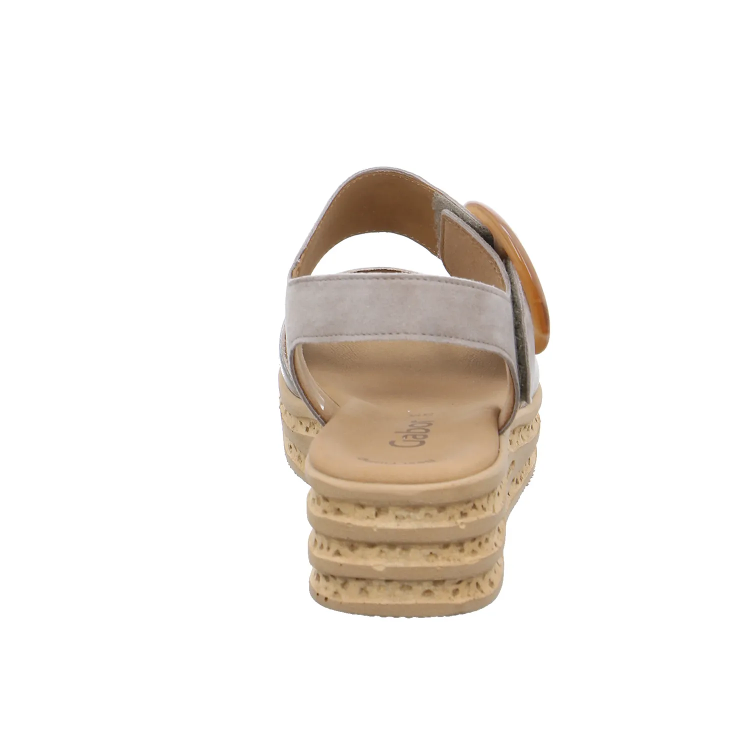 GABOR Sandalette Taupe Leder