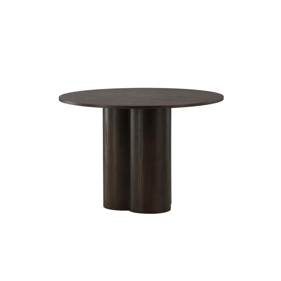 Eettafel Rond Walnoot 110cm - Fineer - Scandinavisch - Tafel Olivia