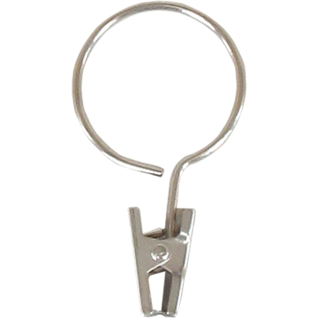 Lot de 8 anneaux à pince argent D 25mm