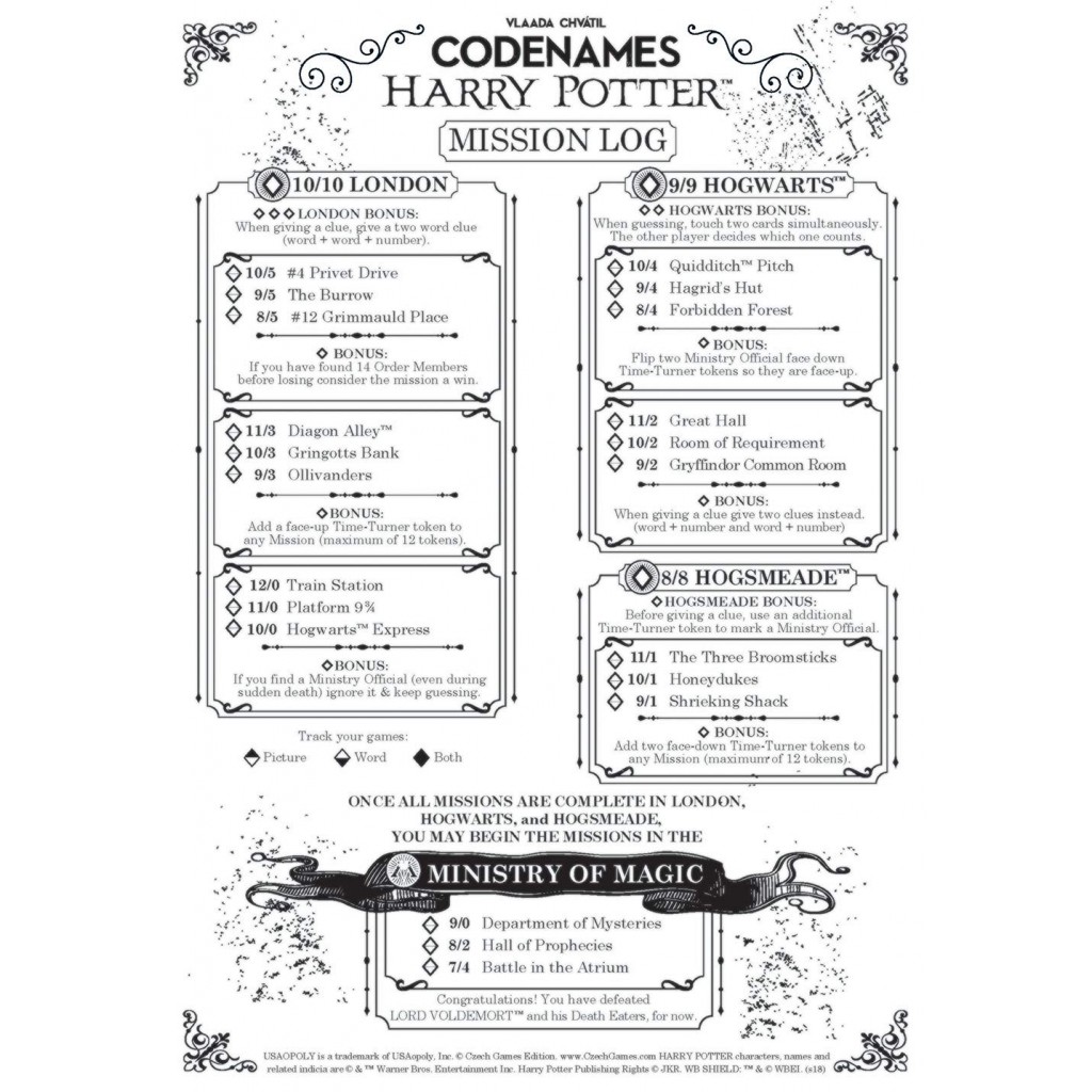 Codenames - Harry Potter