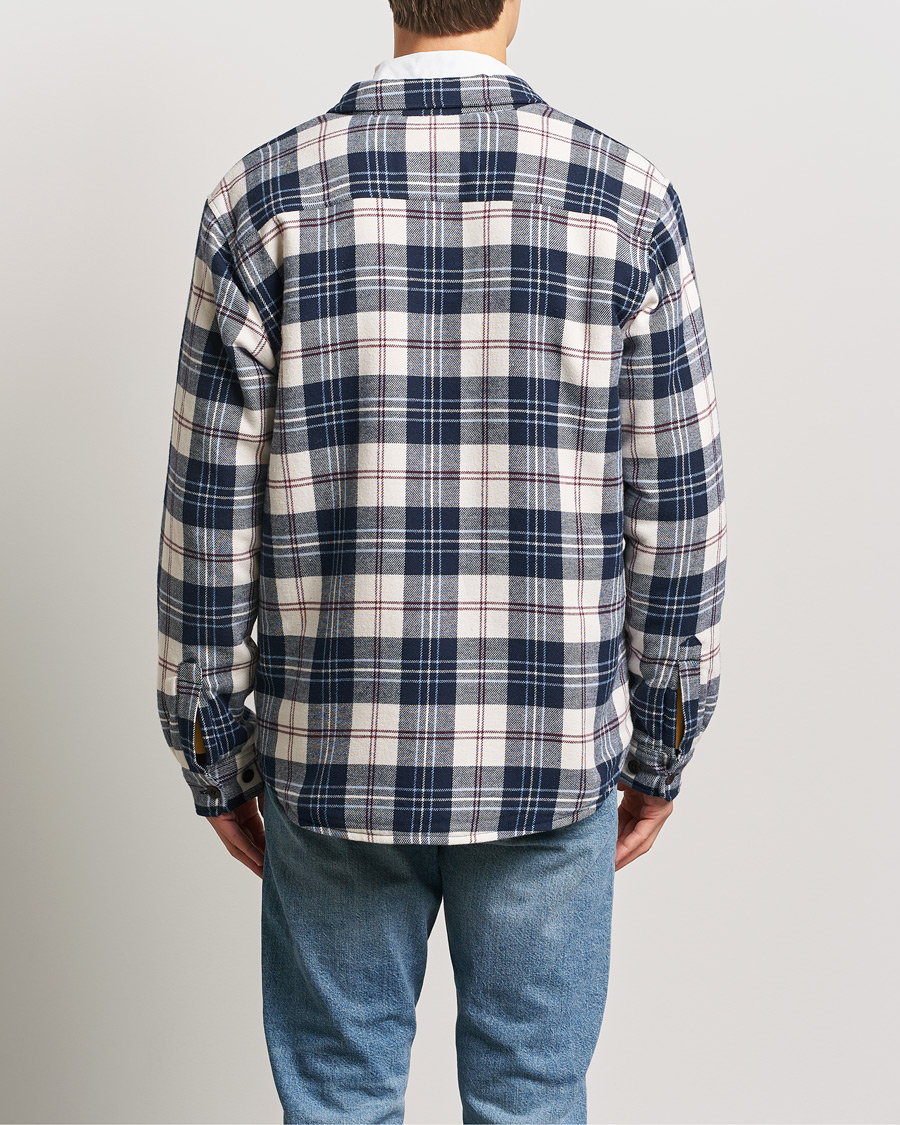 GANT Flannel Lined Checked Overshirt Evening Blue