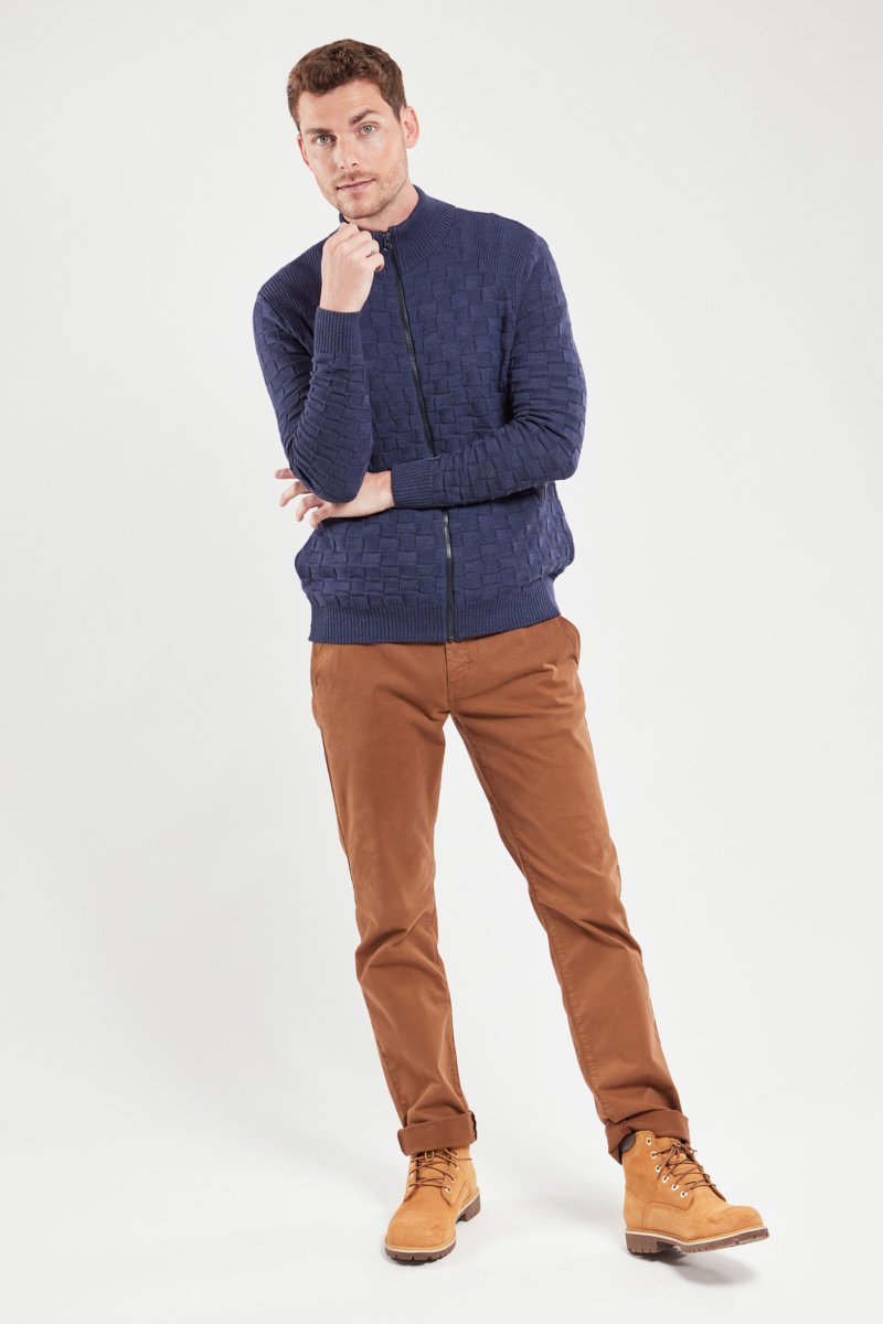 Gilet zippé fantaisie - laine