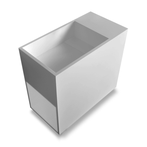 SSI Design Vicenza Solid Surface fontein 40x22x36cm mat wit
