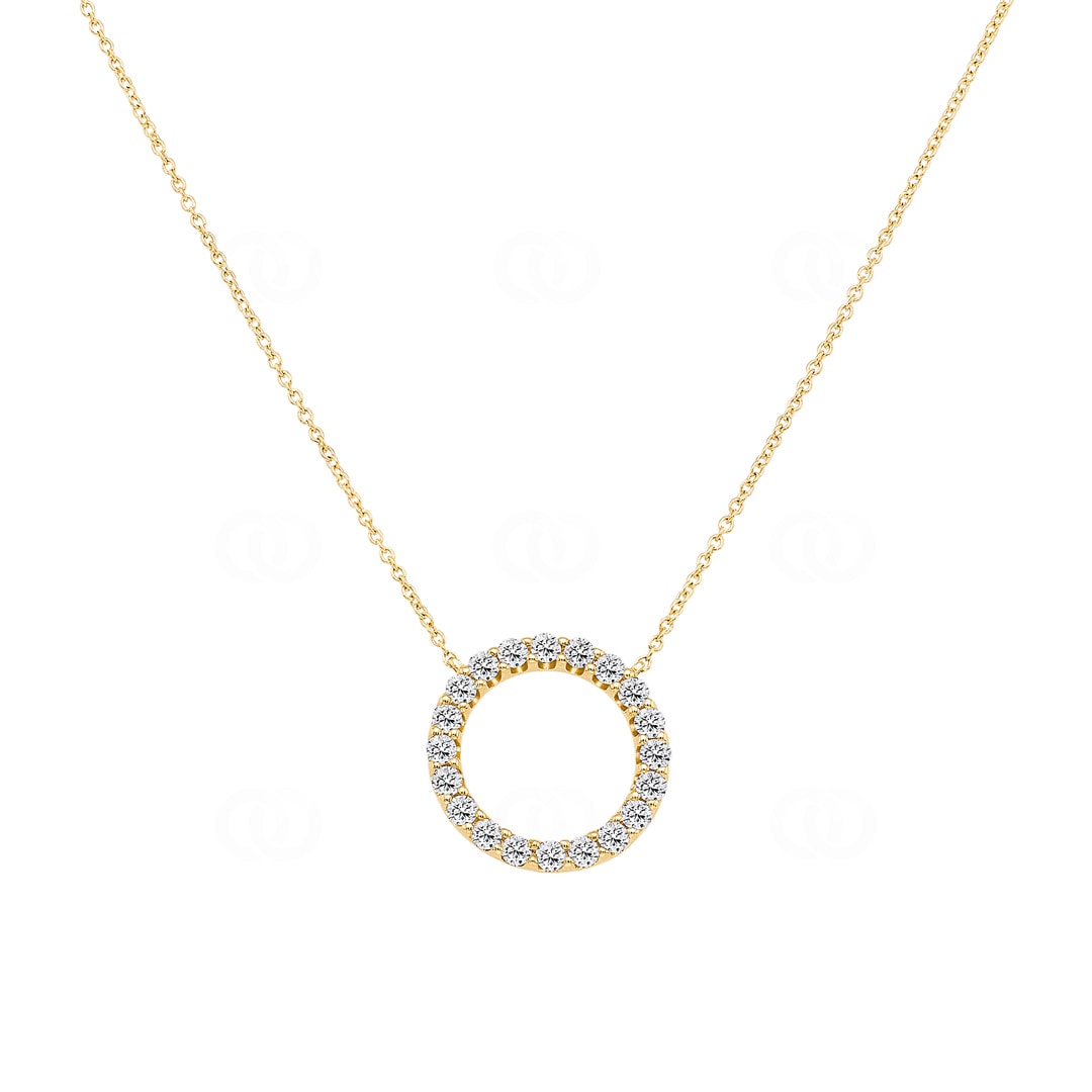 Collier 750/18 K Gelbgold mit Diamanten 0.50 ct H/si