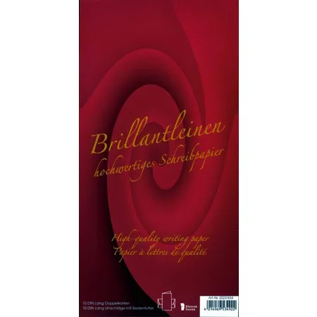 Rössler Brillantleinen Doppelkarten, BU DIN Lang, 10 Stk.