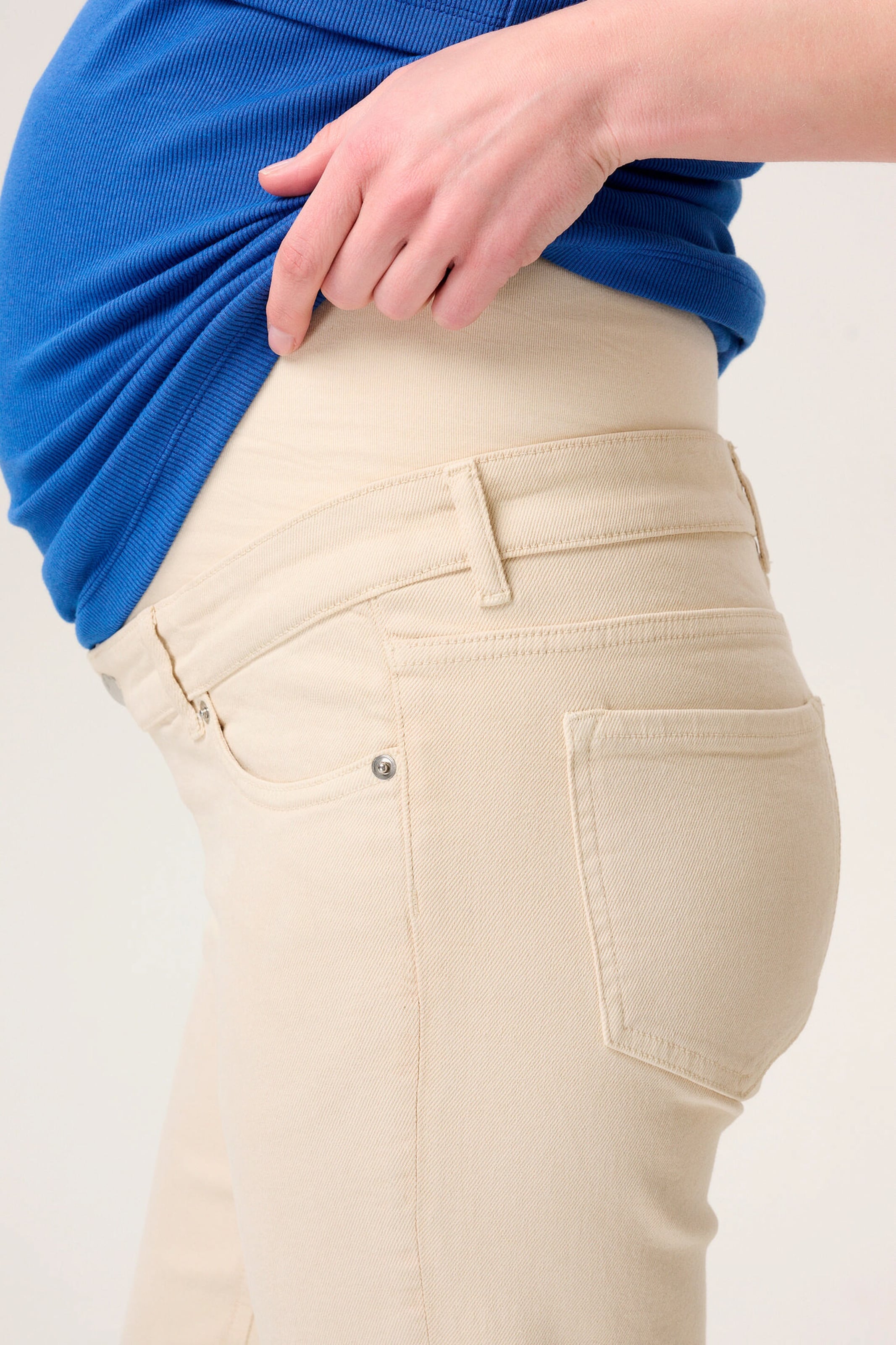 Noppies Maternity Straight Umstandsjeans Paco Bone White