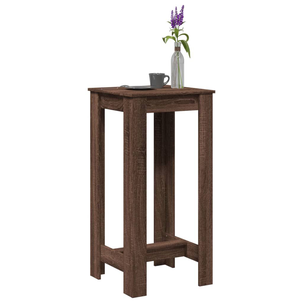 vidaXL Bartafel bruin eiken 51x50x103,5 cm