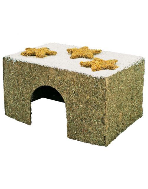 Jr Farm Hooihuis Met Ster - Knaagdiersnack - 21.5x38.5x25 cm 600 g
