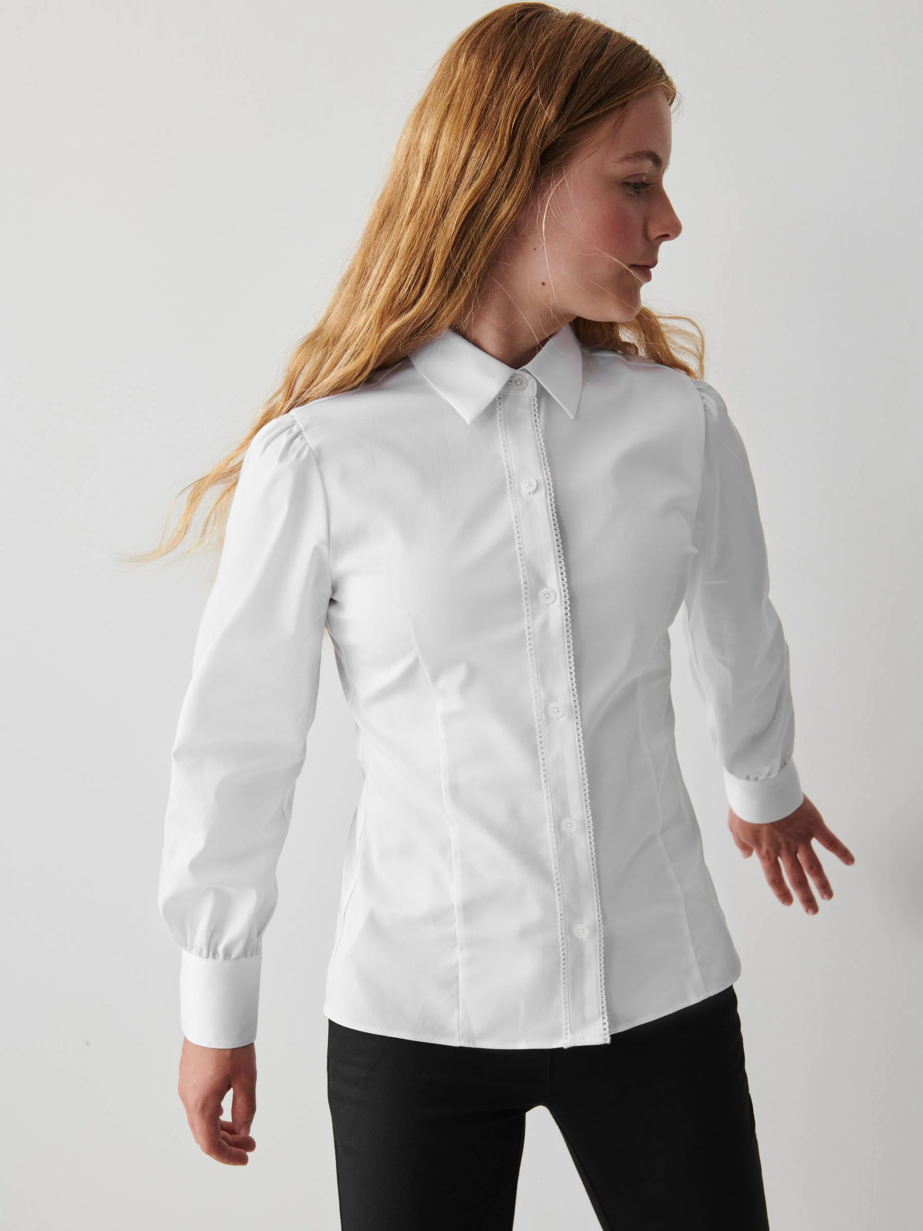 Clarks Fitted Long Sleeve School Shirt