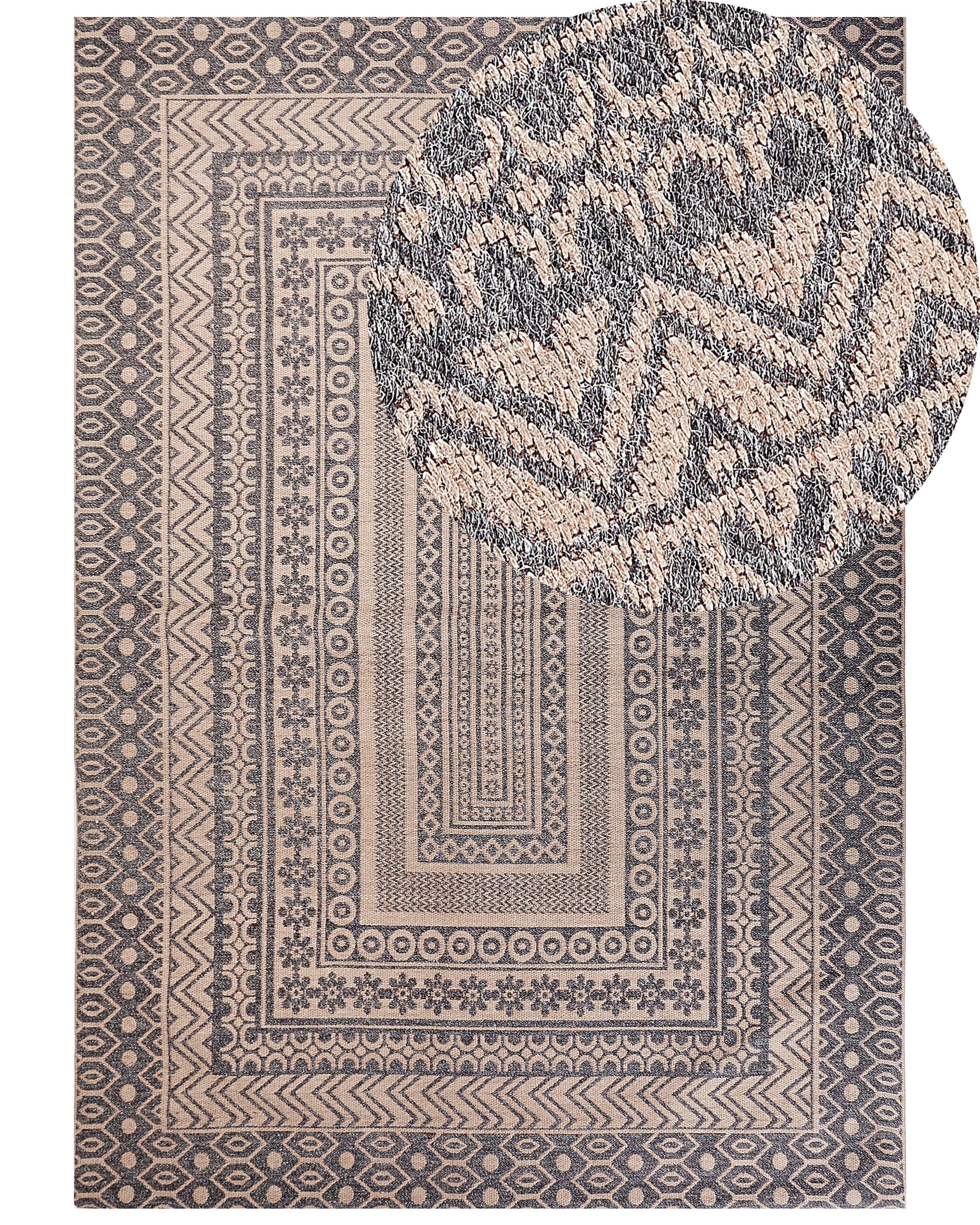 Vloerkleed BAGLAR Grijs 160 x 230 cm Jute