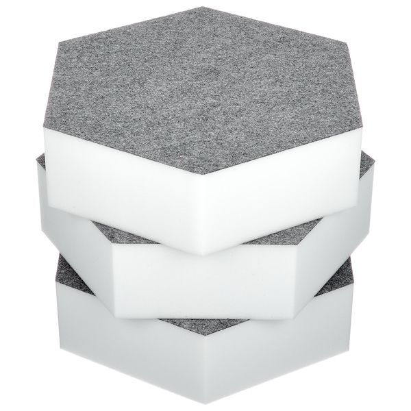 t.akustik Hexagon Melamine Grey 75