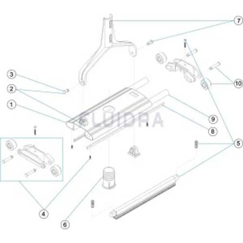 Astralpool Flügelmutterbefestigung für Metallpoolreiniger Ø1 1/2 Zoll 350mm