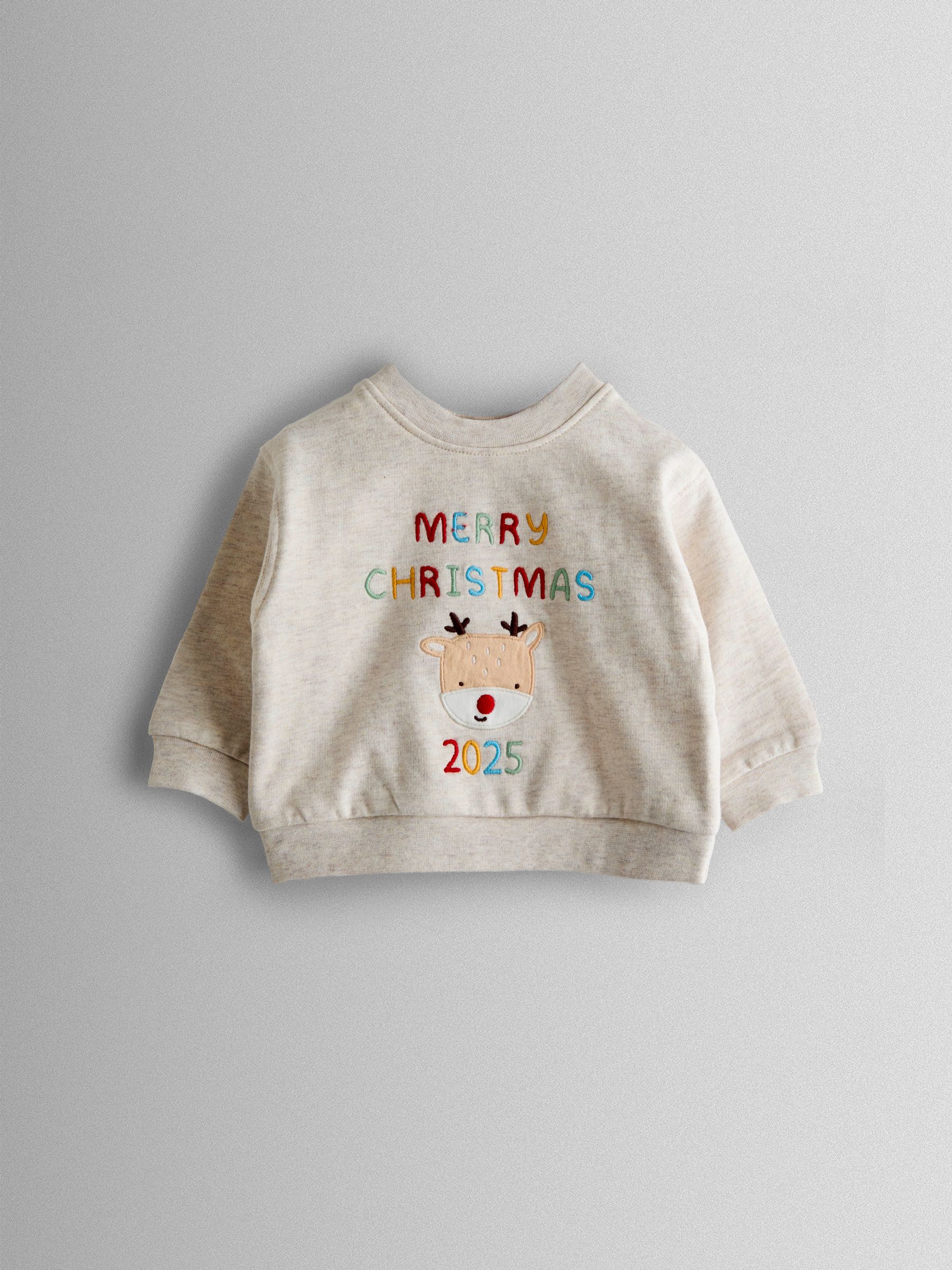 JoJo Maman Bébé Christmas Sweatshirt & Leggings Set