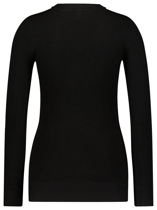 pull-over femme Louisa côte noir
