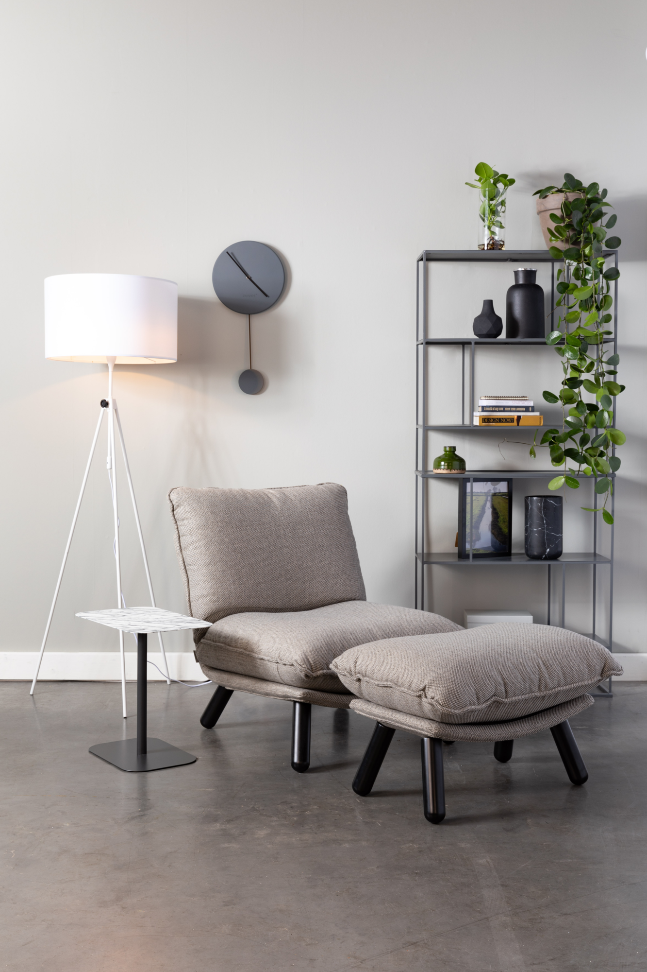 Hocker Lazy Sack PU-leer Bruin