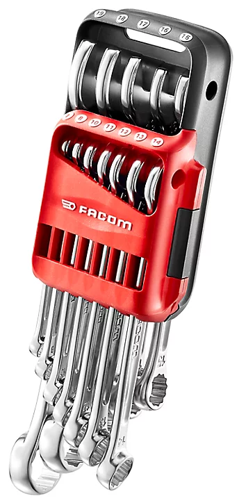 Clé mixte métrique Facom 440.JP12APB avec étui portatif 7 à 19 mm, lot de 12