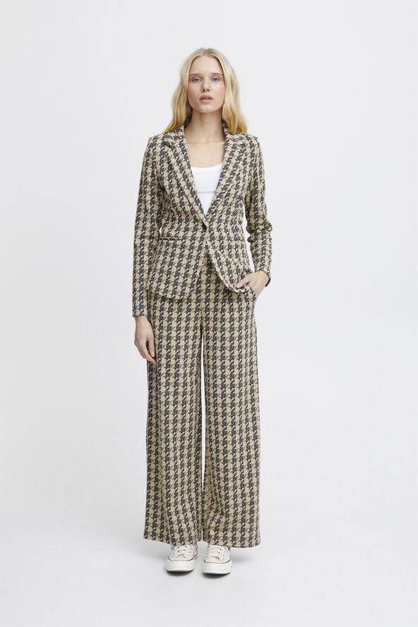 ICHI IHKATE HOUNDSTOOTH BL Doeskin houndstooth