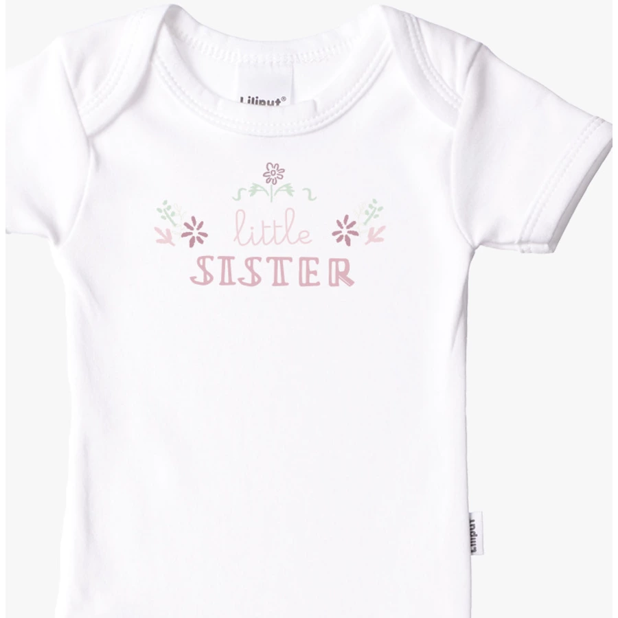Liliput Kurzarmbody Little Sister weiß