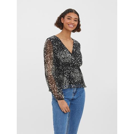 Vero Moda Kaya Falls Bluse, Sort, L