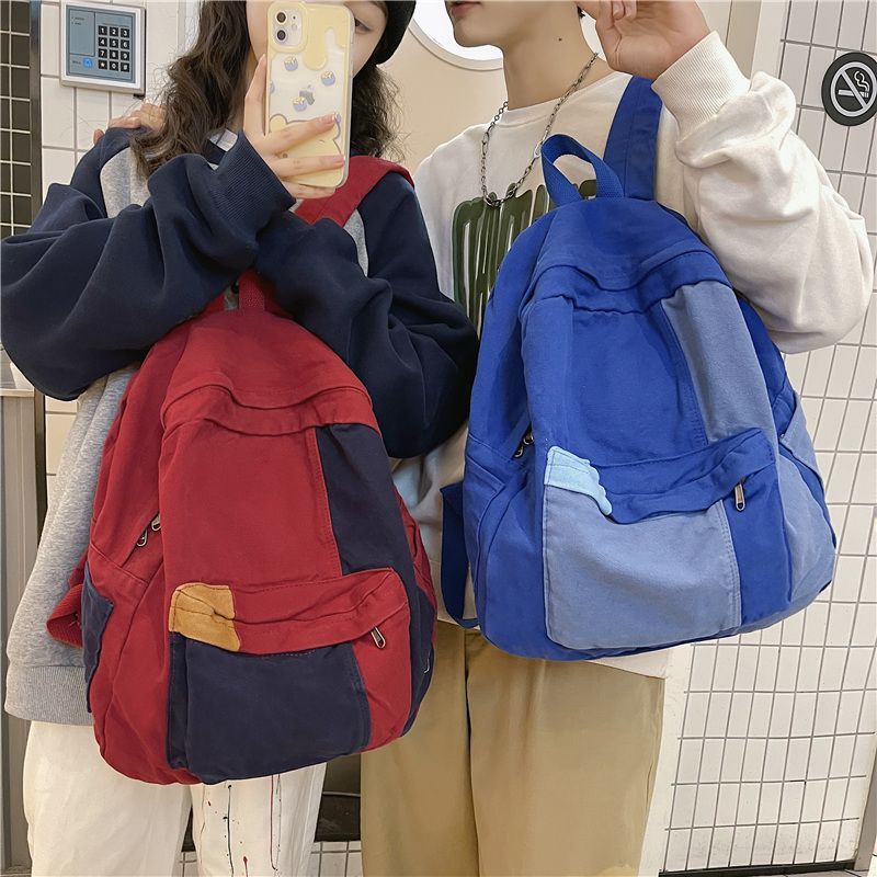 Bolso - Color Block Canvas Rugzak