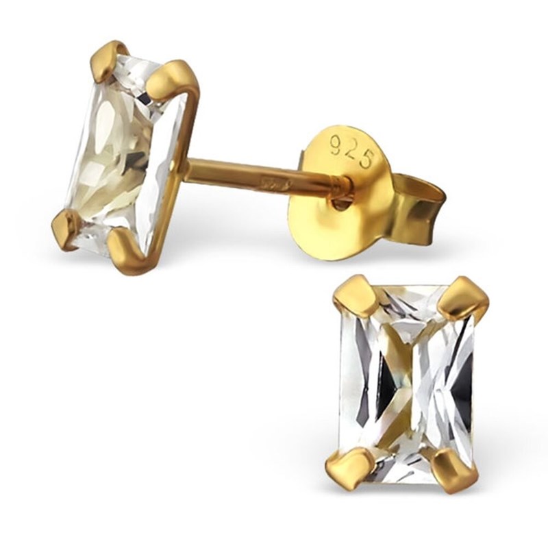 Boucle d'oreille doré en argent 925/1000