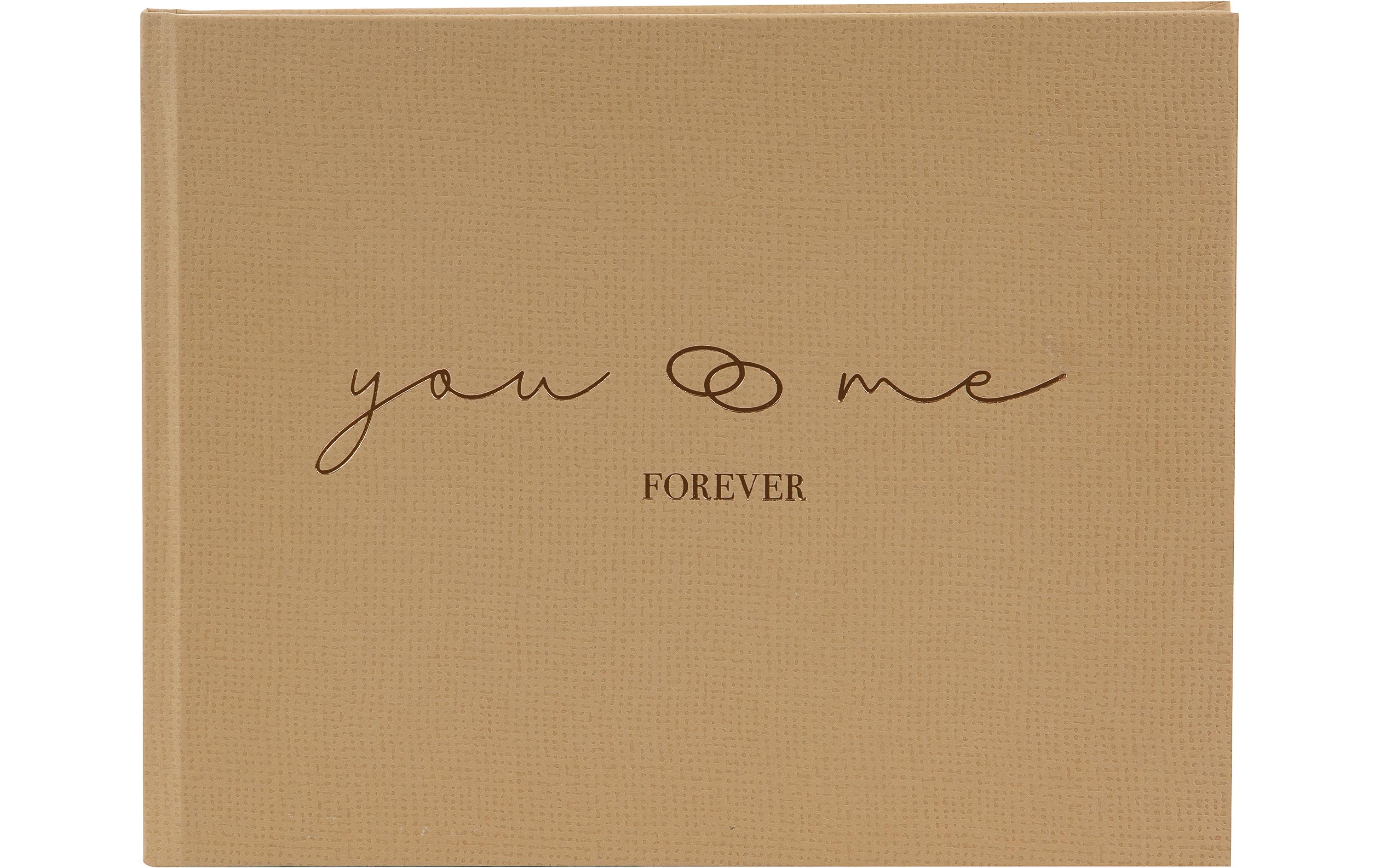 Foto-Gästebuch you & me 29 x 23 cm, 50 Seiten, BraunNotizbuch, Ordner und Fotoalbum in einem