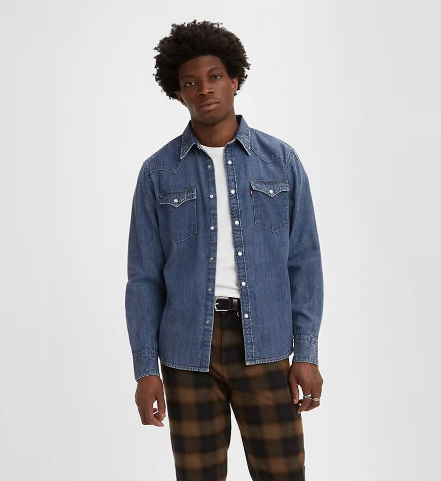 Camisa Levi's Standard Western Barstow Azul