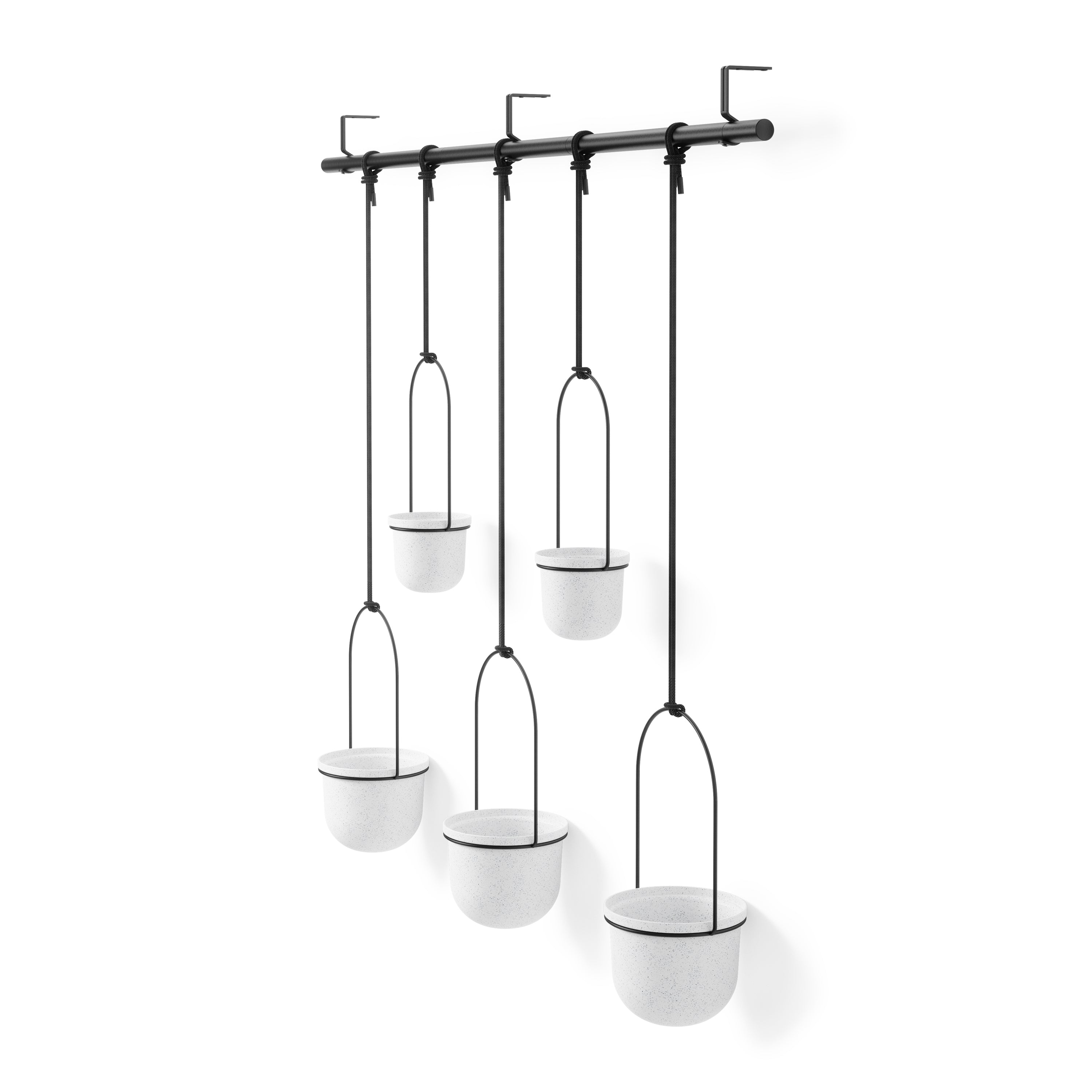 Umbra Triflora Hangende Bloempotten - Set van 5 - Wit