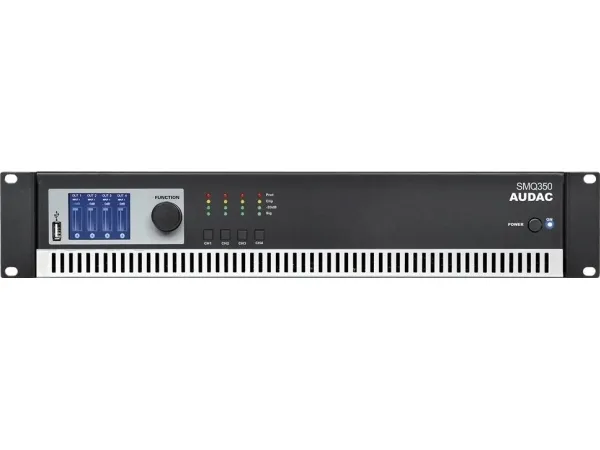 Audac SMQ350 - Forstærker - 4 x 350 Watt - sort