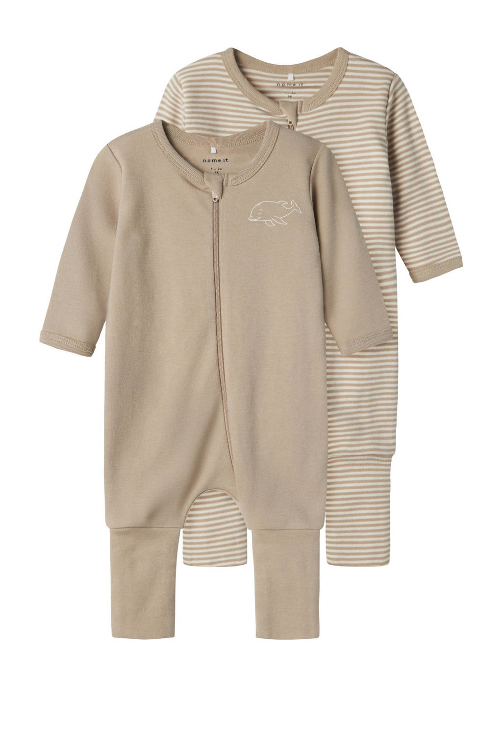 NAME IT pyjama - set van 2 donkerblauw/wit