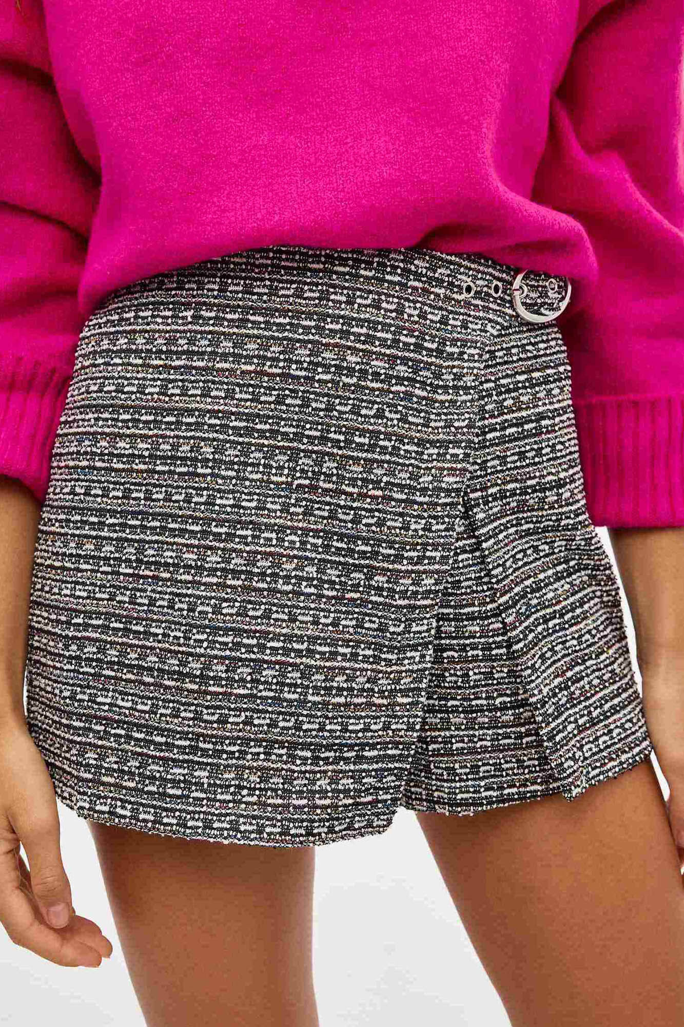 Saia-calça de tweed