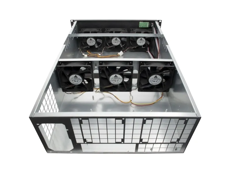 Inter-Tech 4W2 Mining Rack - Rack-monterbar - 4U - ATX - ingen strømforsyning (ATX) - USB