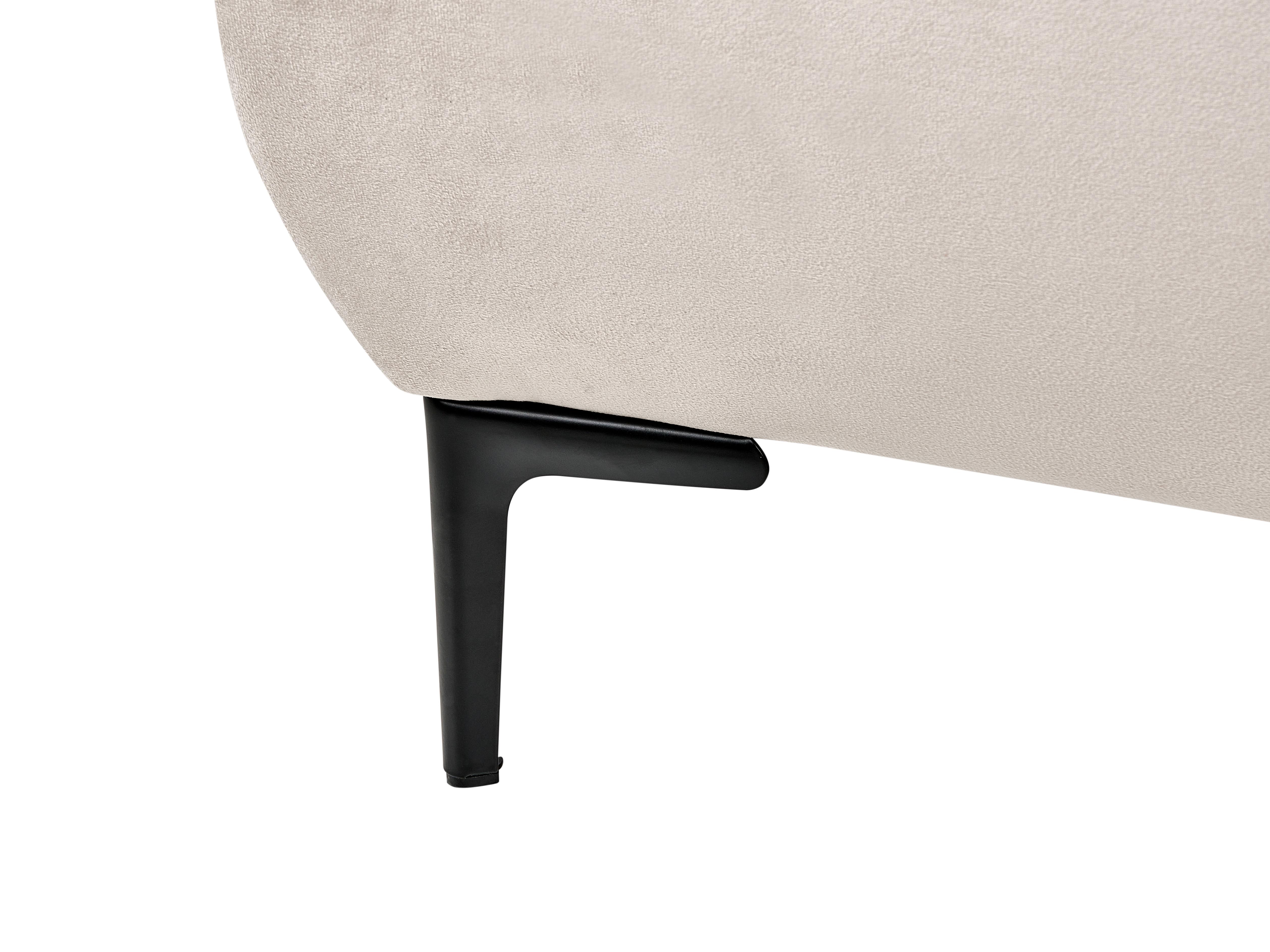 Bed Fluweel LESSAY 180 x 200 cm Lichtbeige