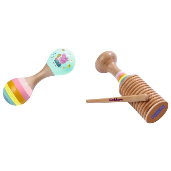 Peppa Wutz - Maraca und Ratsche - Set