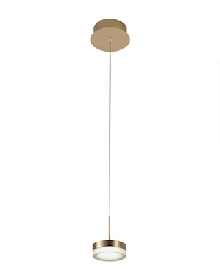 FABAS LUCE LED Pendelleuchte DUNK 1-flg messingfarbig