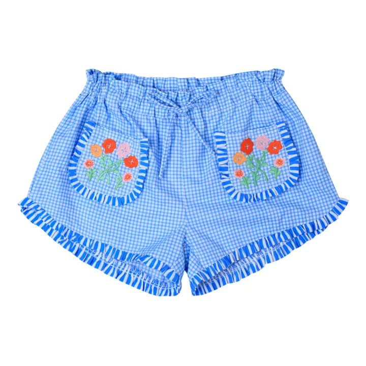 Kidsagogo Short Acacia Brodé Vichy | Bleu