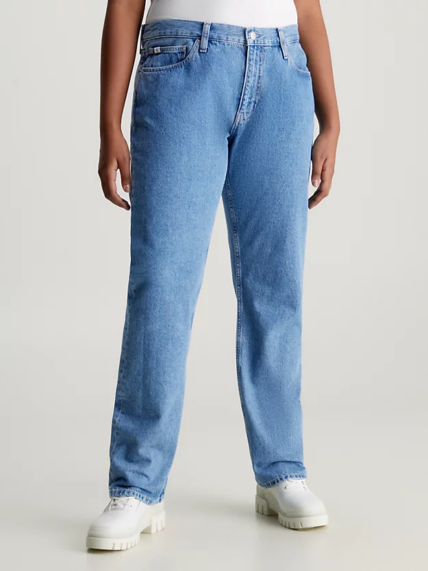 Calça jeans reta de cintura baixa