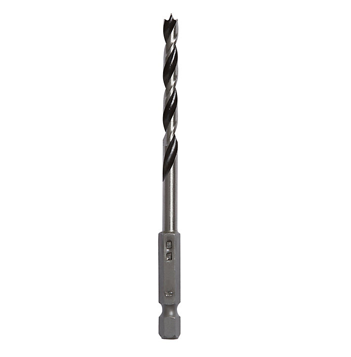 Foret bois Ø.5 x L.104 mm Universal DRL29331 en acier à teneur moyenne en carbone emmanchement Hex