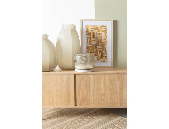 CONCEPT1 - Vase décoratif Mirissa beige D28 x h49,5 cm