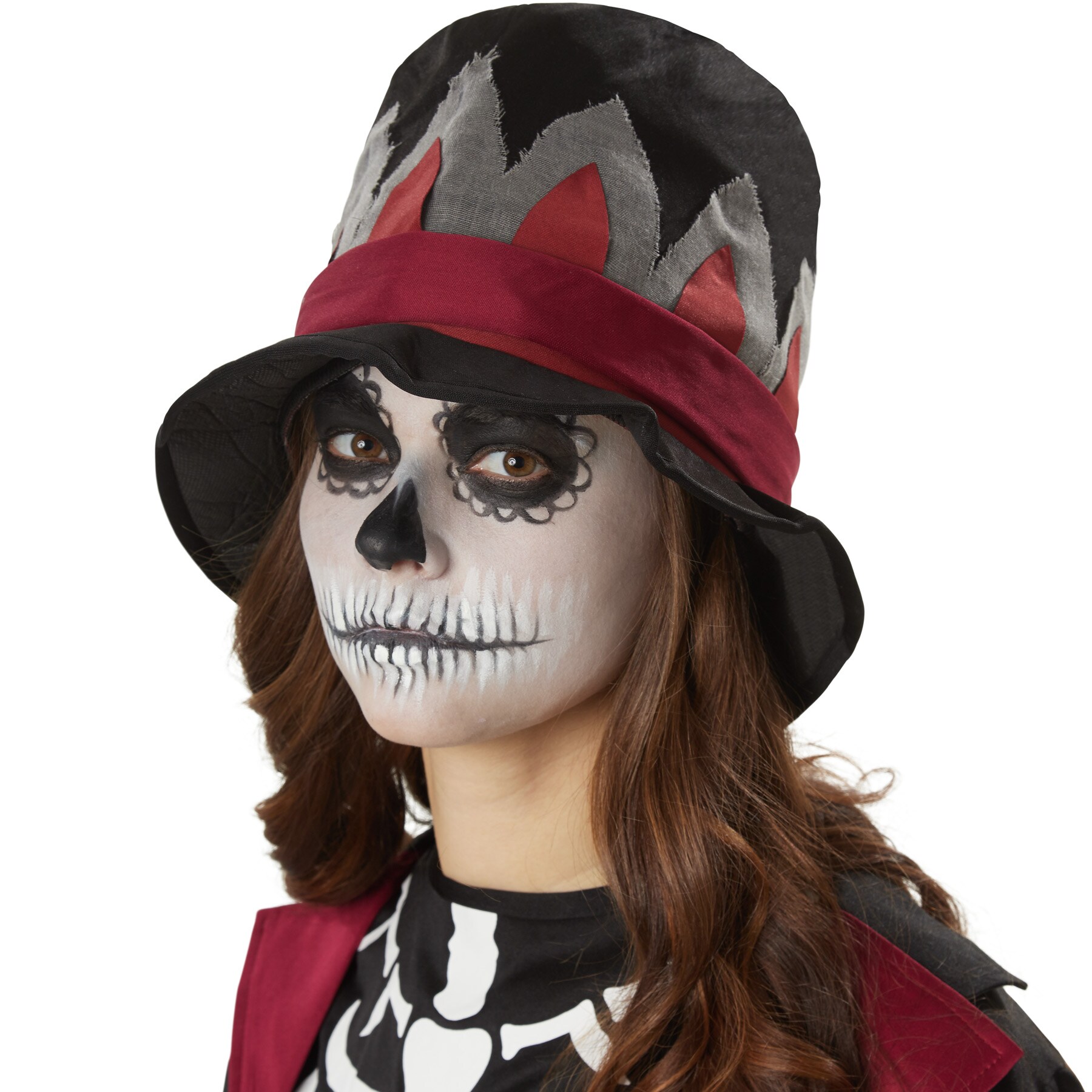 tectake® Frauenkostüm Gruselige Skull Lady