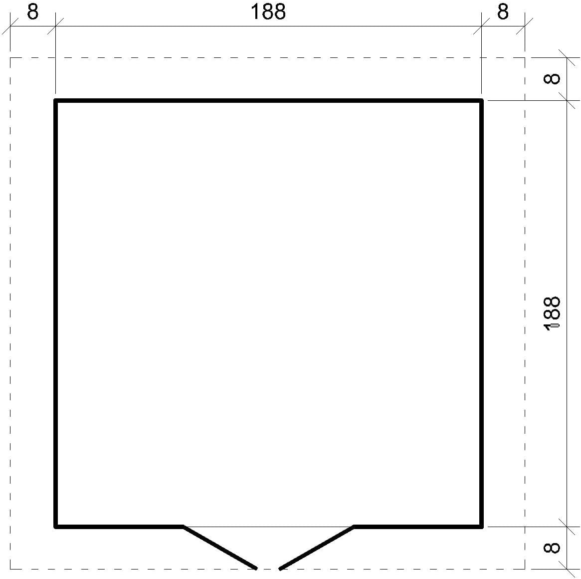 Gartenhaus Holz - Geräteschuppen Holz - Gerätehaus mit hochwertige abschließbare Tür, mit Boden Imprägnierte B204xL204xH202 cm/ 3.53 m2 - Gartenhäuser & aufbewahrung TIMBELA M309F+M309G
